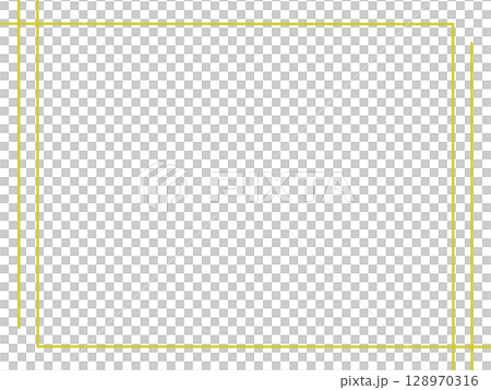 Yellow straight frame material (line art only) Yellow straight frame material (line art only) 128970316
