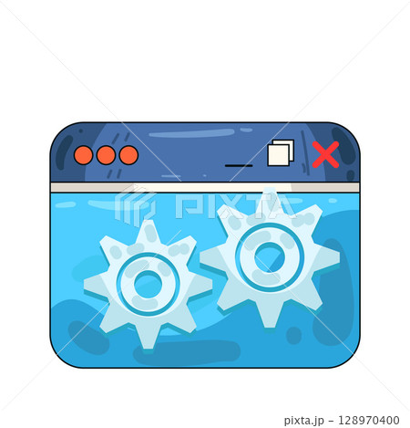 illustration of browser settings illustration of browser settings 128970400