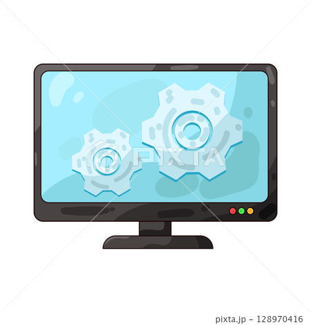 illustration of computer settings 128970416