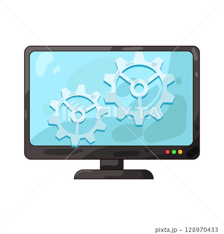 illustration of computer settings 128970433