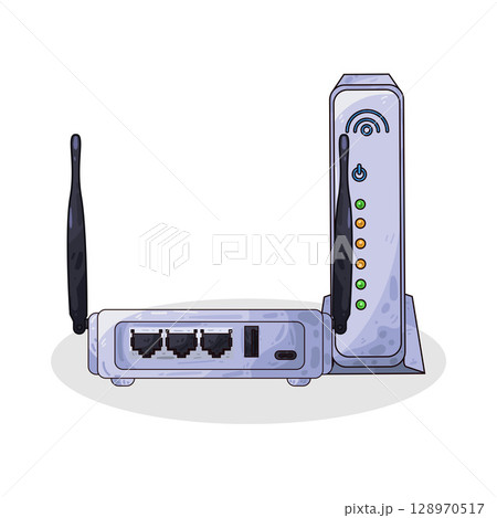 illustration of router illustration of router 128970517