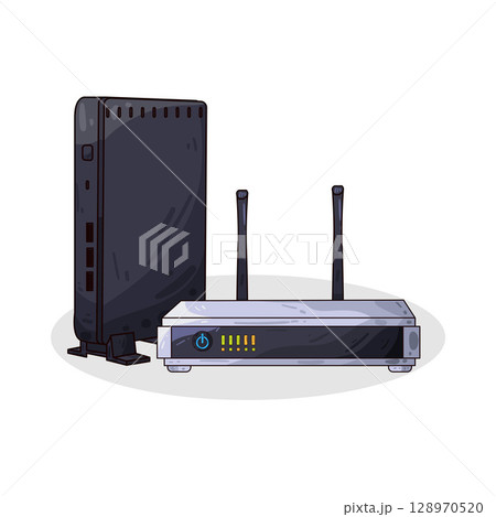 illustration of router illustration of router 128970520