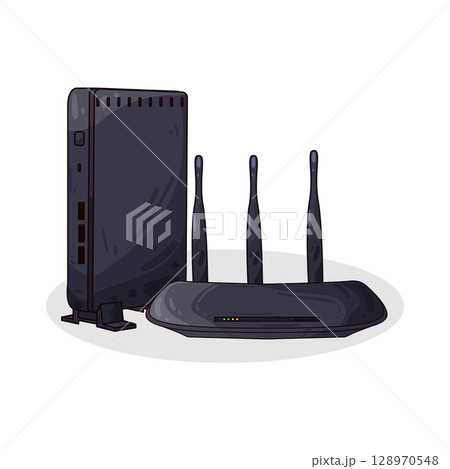illustration of router illustration of router 128970548