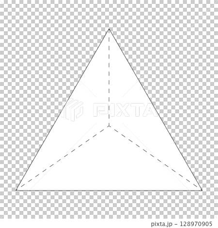 Vector illustration of a transparent triangular pyramid shape Vector illustration of a transparent triangular pyramid shape 128970905