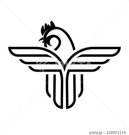 Rooster logo template icon design 128971114