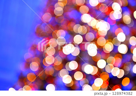 抽象的な背景イメージのクリスマス写真 128974382