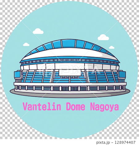 Vantelin Dome Nagoya（名古屋巨蛋）插圖圖示素材地圖圖示/插圖地圖創作 128974407
