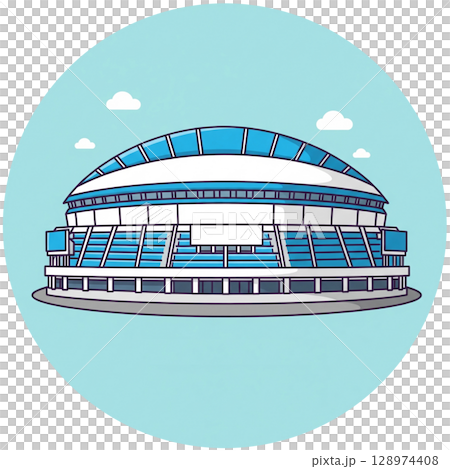 Nagoya Dome (Vantelin Dome Nagoya) Textless icon material Map icon/illustrated map creation Nagoya Dome (Vantelin Dome Nagoya) Textless icon material Map icon/illustrated map creation 128974408
