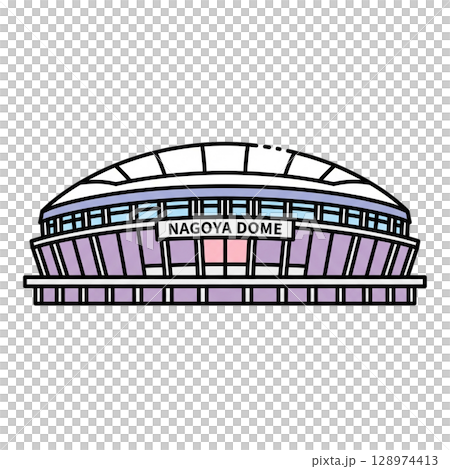 名古屋巨蛋（Vantelin Dome Nagoya）圖標素材地圖圖示/插圖地圖製作 128974413