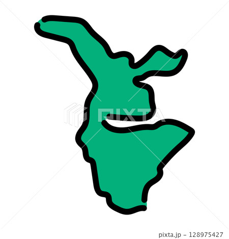 手書き_アゼルバイジャン_サムフ_ベクター素材 128975427