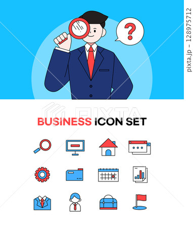 Character situation illustration icon setのイラスト素材 [128975712] - PIXTA