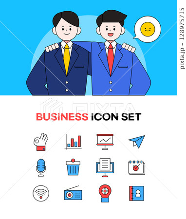 Character situation illustration icon set 128975715