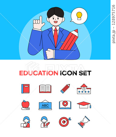 Character situation illustration icon set 128975716
