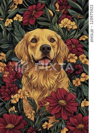 Illustration animal poster, Generative AI 128975922