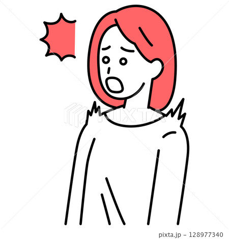 驚く若い女性 驚く若い女性 128977340