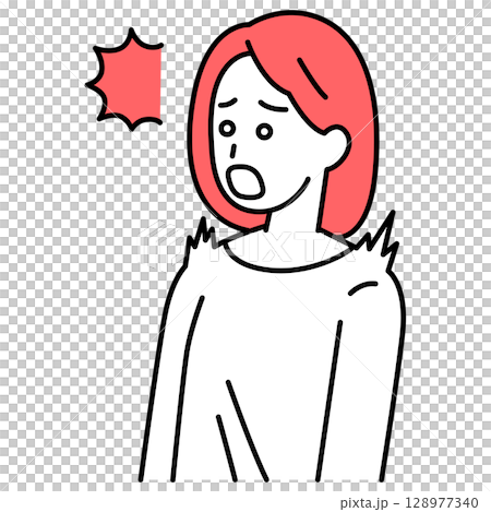 驚く若い女性 驚く若い女性 128977340