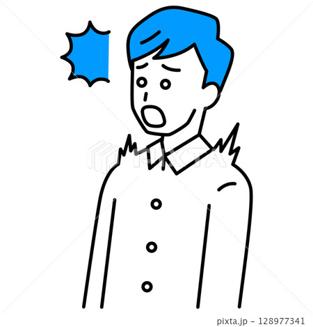 驚く若い男性 128977341