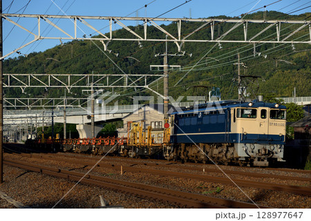 東海道線を走るEF651132レール輸送返空列車 東海道線を走るEF651132レール輸送返空列車 128977647