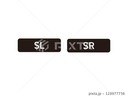 シンプルSL/SRボタンアイコン シンプルSL/SRボタンアイコン 128977736