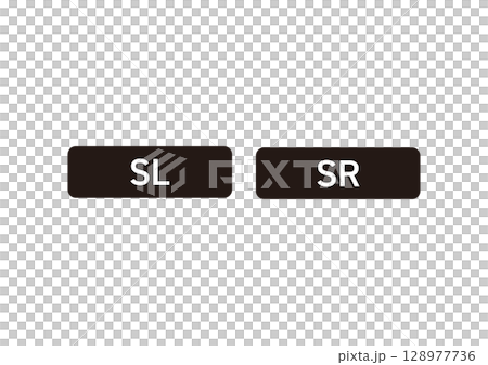 シンプルSL/SRボタンアイコン シンプルSL/SRボタンアイコン 128977736