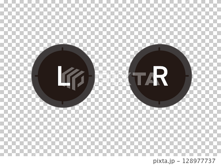 帶有簡單文字的模擬搖桿 128977737