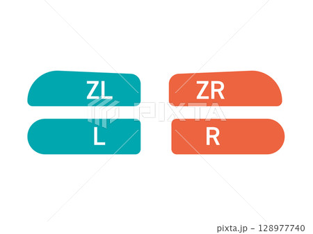 赤青LR/ZR/ZLボタンアイコン 128977740