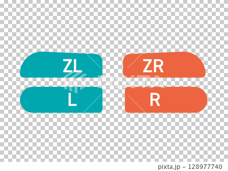 赤青LR/ZR/ZLボタンアイコン 128977740