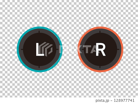 簡單的紅色和藍色操縱桿 128977741