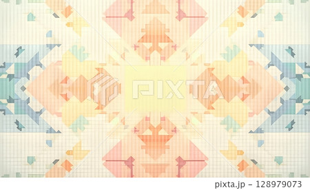 Symmetrical Geometric Layout Using Vivid Triangles 128979073