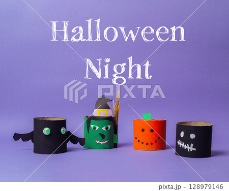 Halloween night is the theme of this image 128979146
