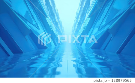 Abstract Digital Style With Sharp Polygon Shapes 128979563