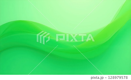 Smooth Green Shapes With Vector Wave Design 128979578