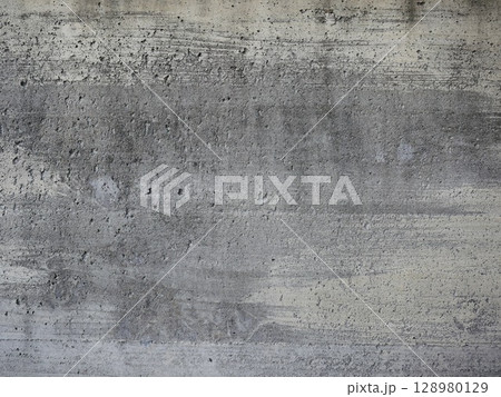 コンクリートの壁　ブロックの壁　造形物の中にも魅力がある。　コピースペース 128980129