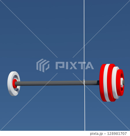 background with barbell 128981707