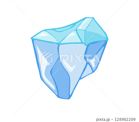 Melting iceberg floating on water, causing global warming and climate change 128982209