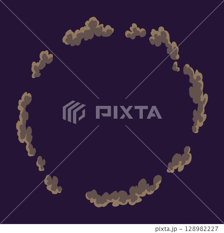 Explosion animation. Animation for game of the explosion effect. Cartoon animation for game. Exploding effect. Hand drawn vector illustration 128982227