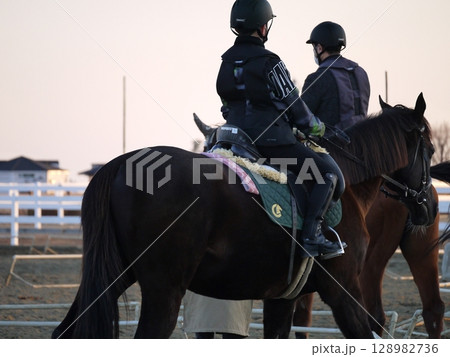 乗馬の練習 乗馬の練習 128982736