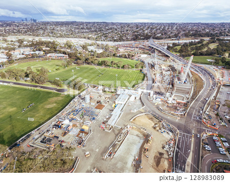 North East Link Under Construction in Melbourne Australia North East Link Under Construction in Melbourne Australia 128983089