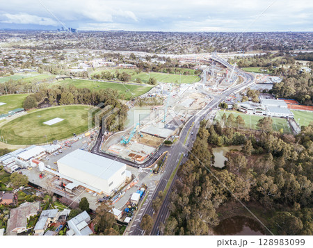 North East Link Under Construction in Melbourne Australia 128983099