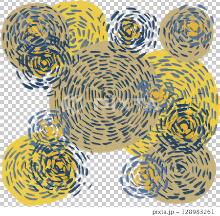 starry night impressionist style painting llustartion background 128983261