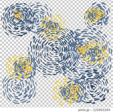 starry night impressionist style painting llustartion background 128983264