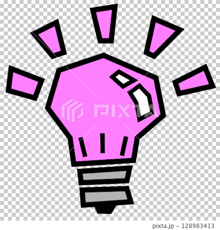 省電力で節約になる環境に良い家庭用のLED電球イラスト 128983413