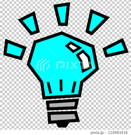 省電力で節約になる環境に良い家庭用のLED電球イラスト 省電力で節約になる環境に良い家庭用のLED電球イラスト 128983416