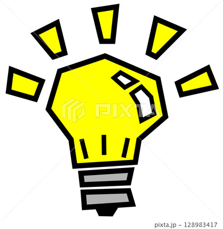 省電力で節約になる環境に良い家庭用のLED電球イラスト 省電力で節約になる環境に良い家庭用のLED電球イラスト 128983417