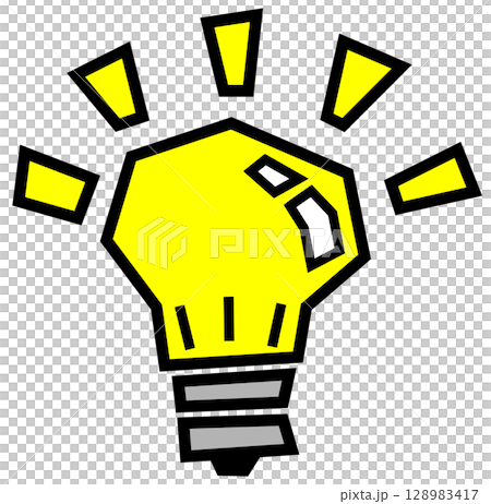 省電力で節約になる環境に良い家庭用のLED電球イラスト 省電力で節約になる環境に良い家庭用のLED電球イラスト 128983417