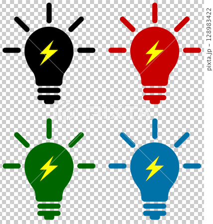 Illustration of an environmentally friendly household LED light bulb that saves energy and saves money 128983422