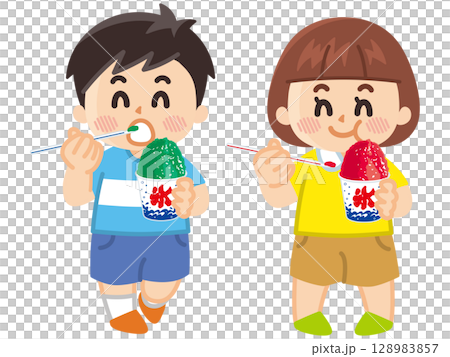 吃刨冰的孩子 吃刨冰的孩子 128983857