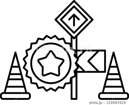 A black and white drawing of a star A black and white drawing of a star 128983929