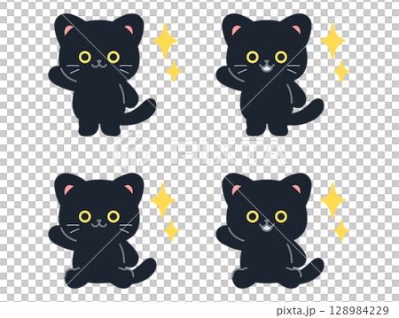 感人又可愛的迷你黑貓插畫集 128984229