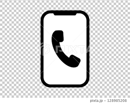 智慧型手機和電話圖示單調 智慧型手機和電話圖示單調 128985208
